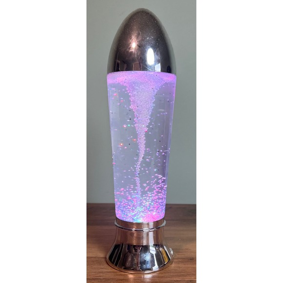 Nuo Bai Qi Other - Nuo Bai Qi LED Tornado Glitter Lamp Color Changing Sensory Rocket Light Silver